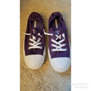 Converse purple lace sneakers nwob